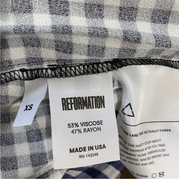 Reformation checker midi dress NWT - Picture 5 of 6